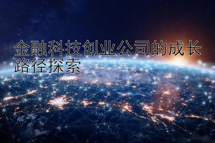 金融科技创业公司的成长路径探索