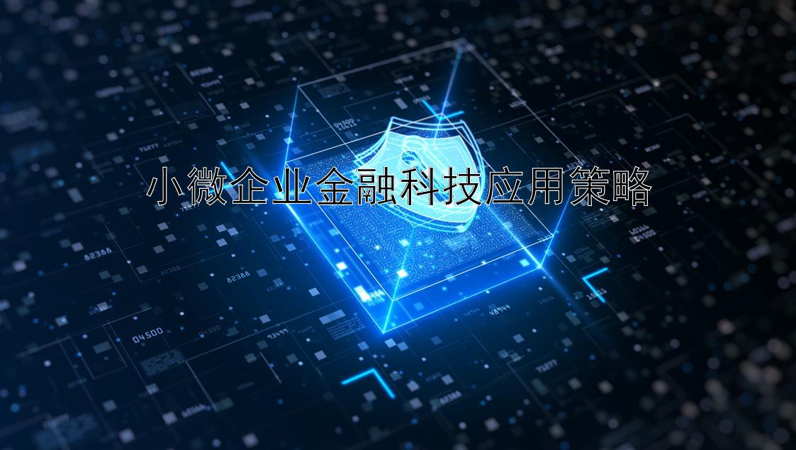 小微企业金融科技应用策略