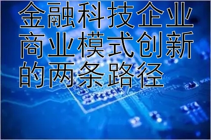 金融科技企业商业模式创新的两条路径