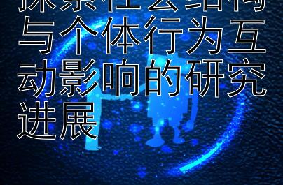 探索社会结构与个体行为互动影响的研究进展