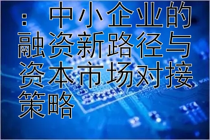 金融科技赋能：中小企业的融资新路径与资本市场对接策略