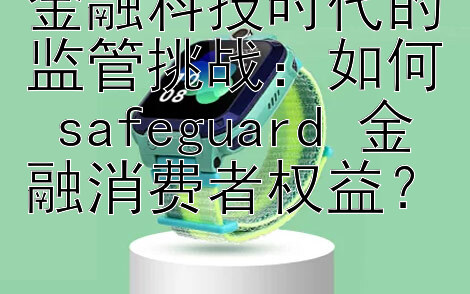 金融科技时代的监管挑战：如何 safeguard 金融消费者权益？